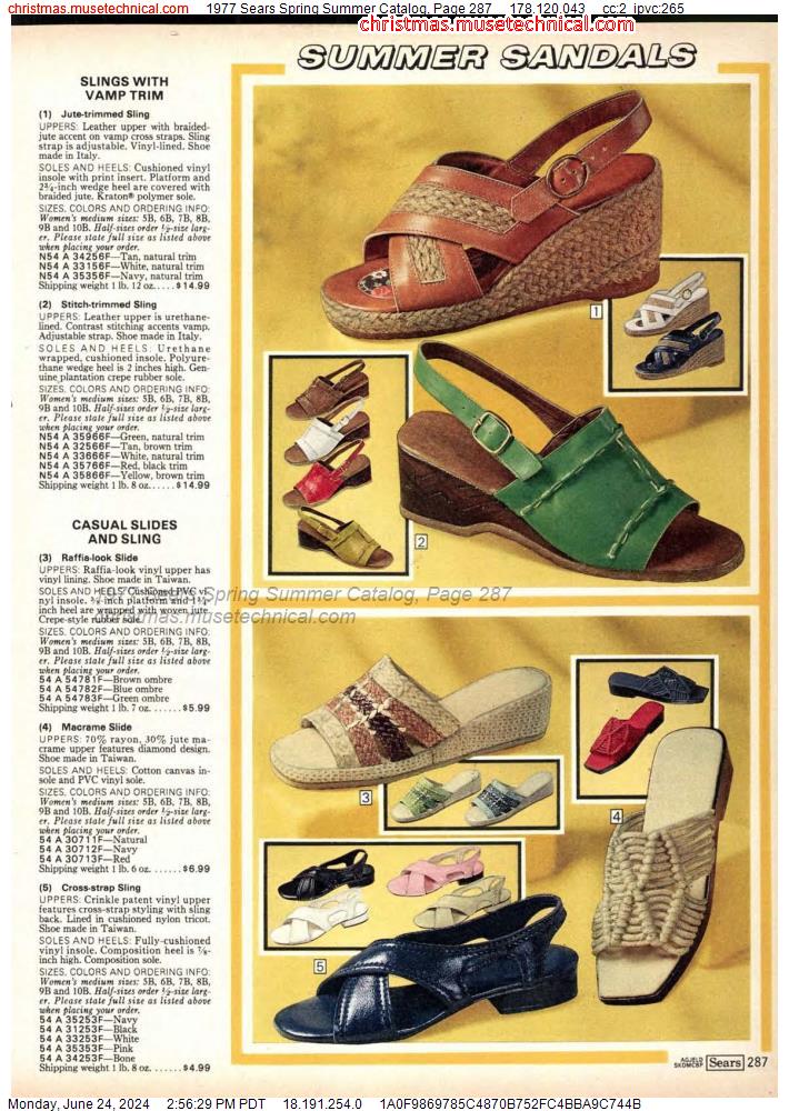 1977 Sears Spring Summer Catalog, Page 287