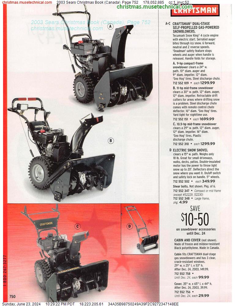 2003 Sears Christmas Book (Canada), Page 752