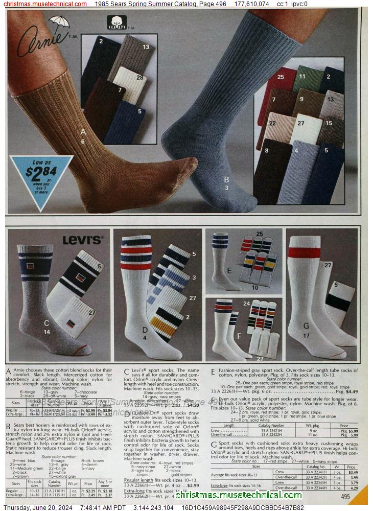 1985 Sears Spring Summer Catalog, Page 496