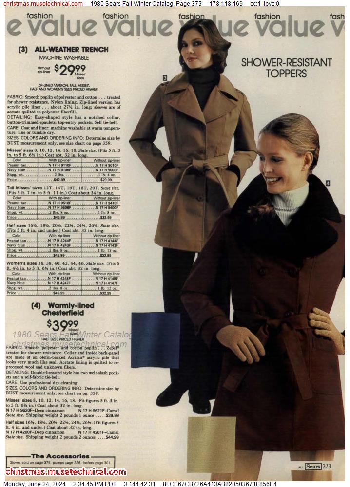 1980 Sears Fall Winter Catalog, Page 373