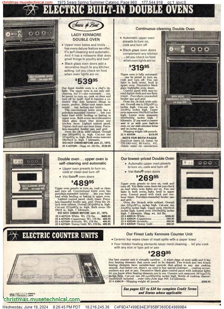 1975 Sears Spring Summer Catalog, Page 960