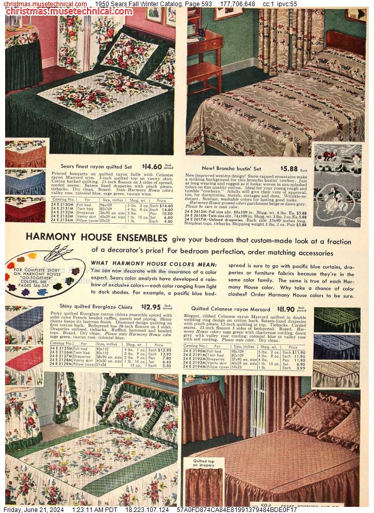 1950 Sears Fall Winter Catalog, Page 593