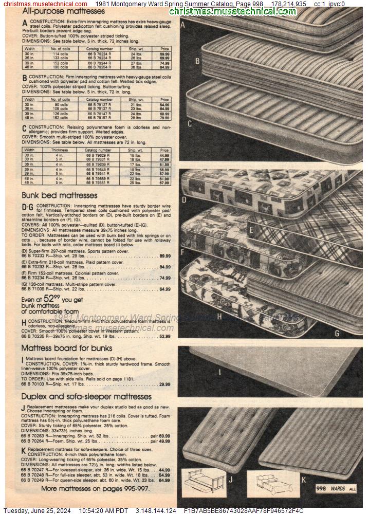 1981 Montgomery Ward Spring Summer Catalog, Page 998