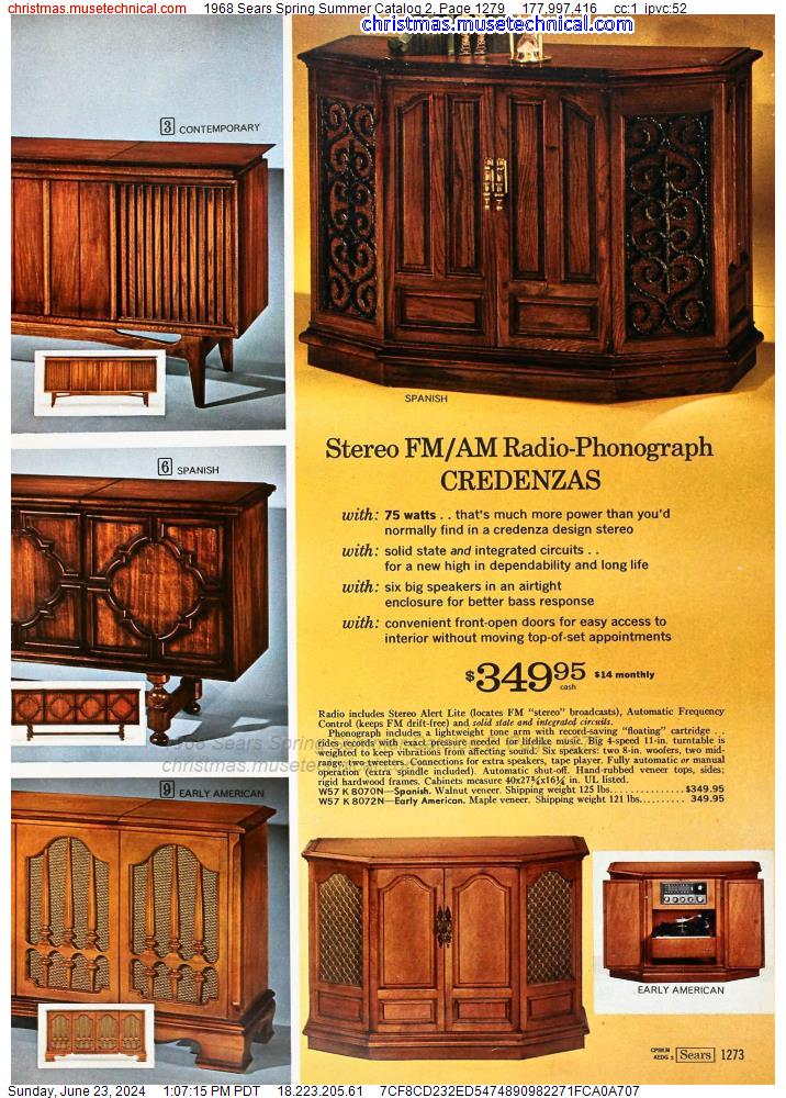 1968 Sears Spring Summer Catalog 2, Page 1279