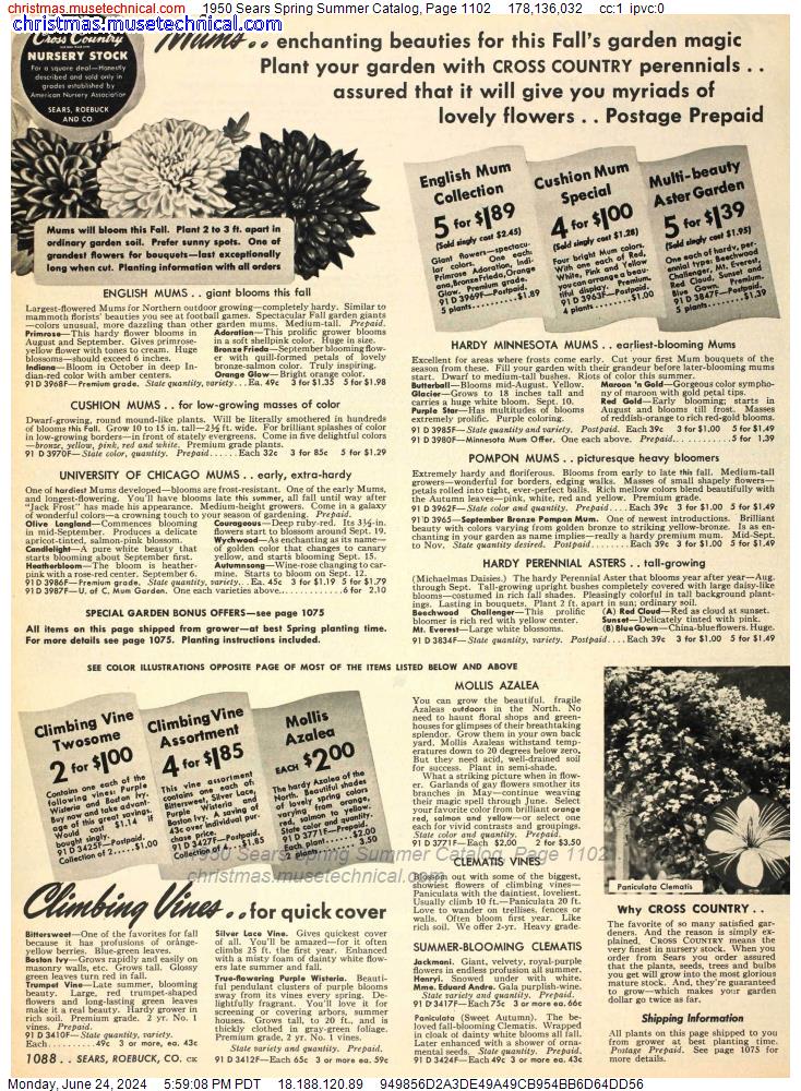 1950 Sears Spring Summer Catalog, Page 1102