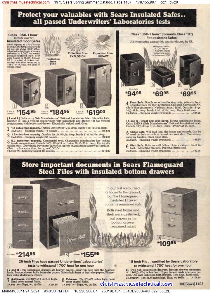 1975 Sears Spring Summer Catalog, Page 1107