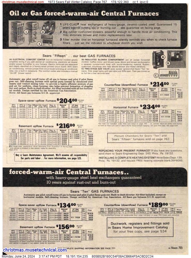 1973 Sears Fall Winter Catalog, Page 767