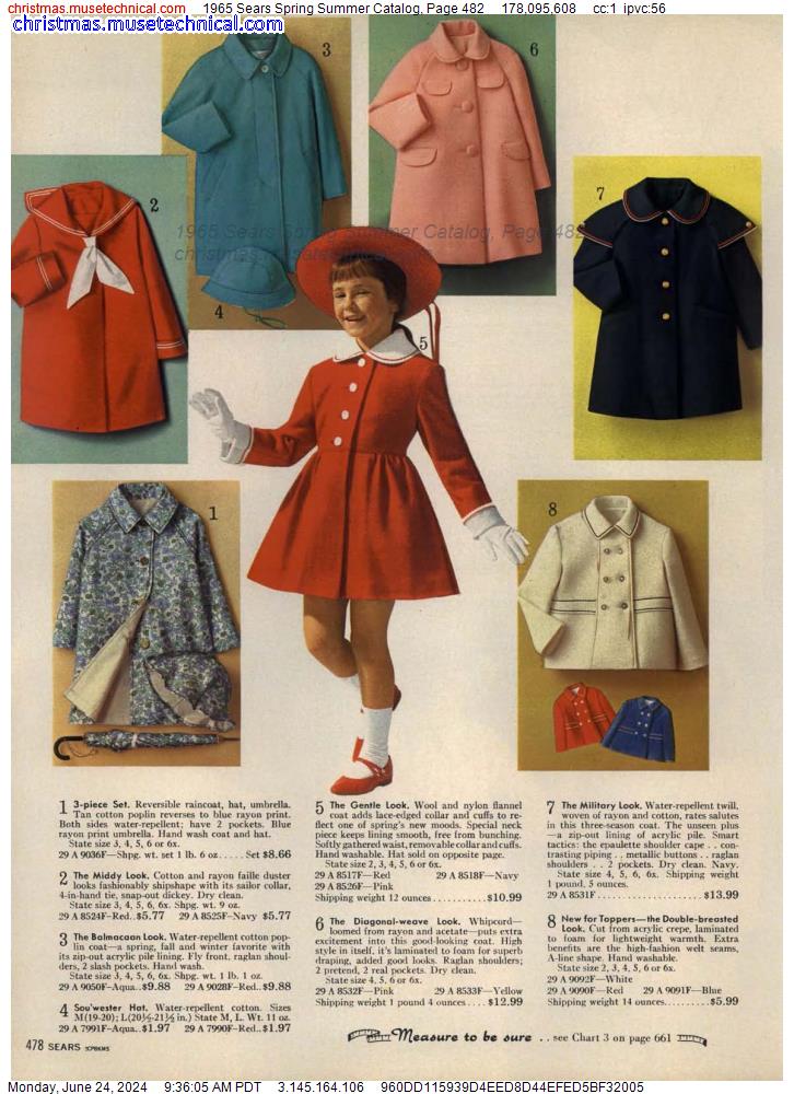 1965 Sears Spring Summer Catalog, Page 482