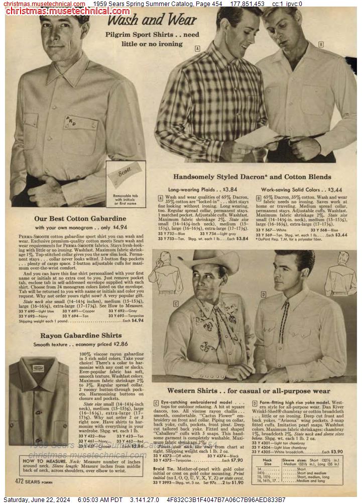 1959 Sears Spring Summer Catalog, Page 454