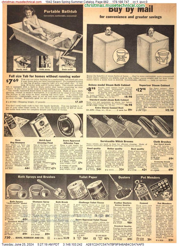 1942 Sears Spring Summer Catalog, Page 862