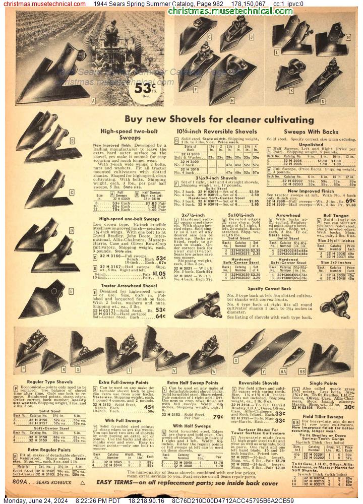 1944 Sears Spring Summer Catalog, Page 982