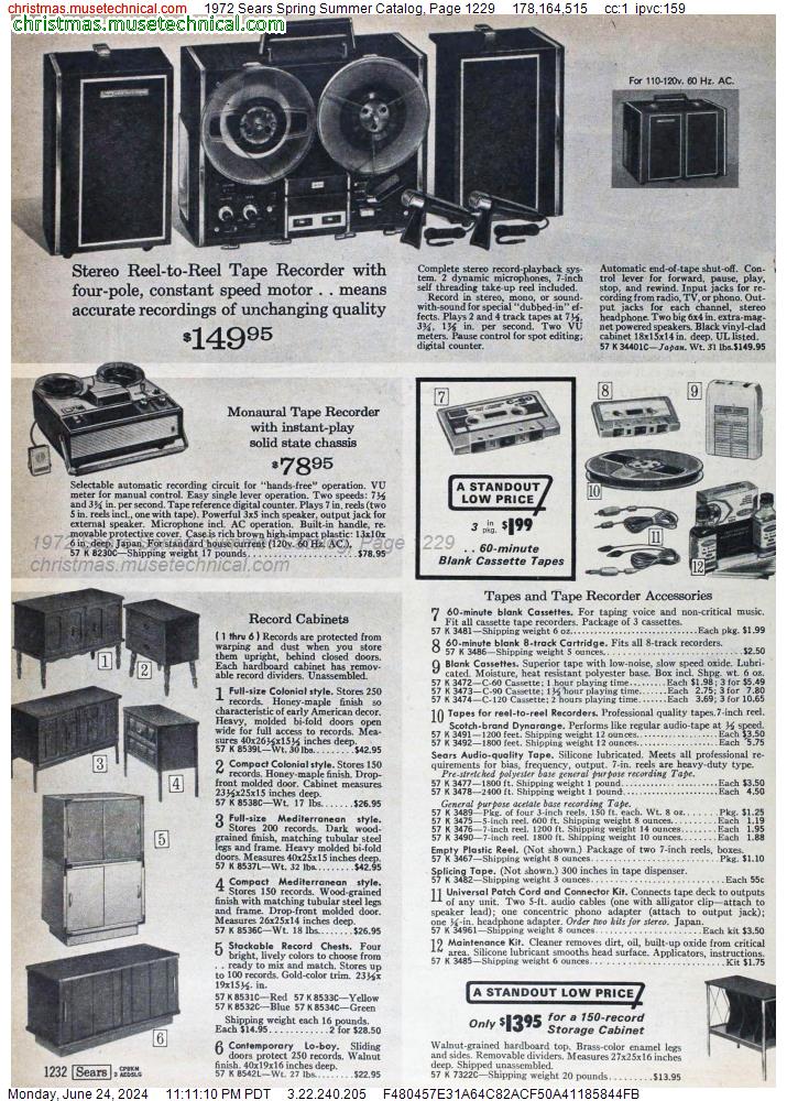 1972 Sears Spring Summer Catalog, Page 1229