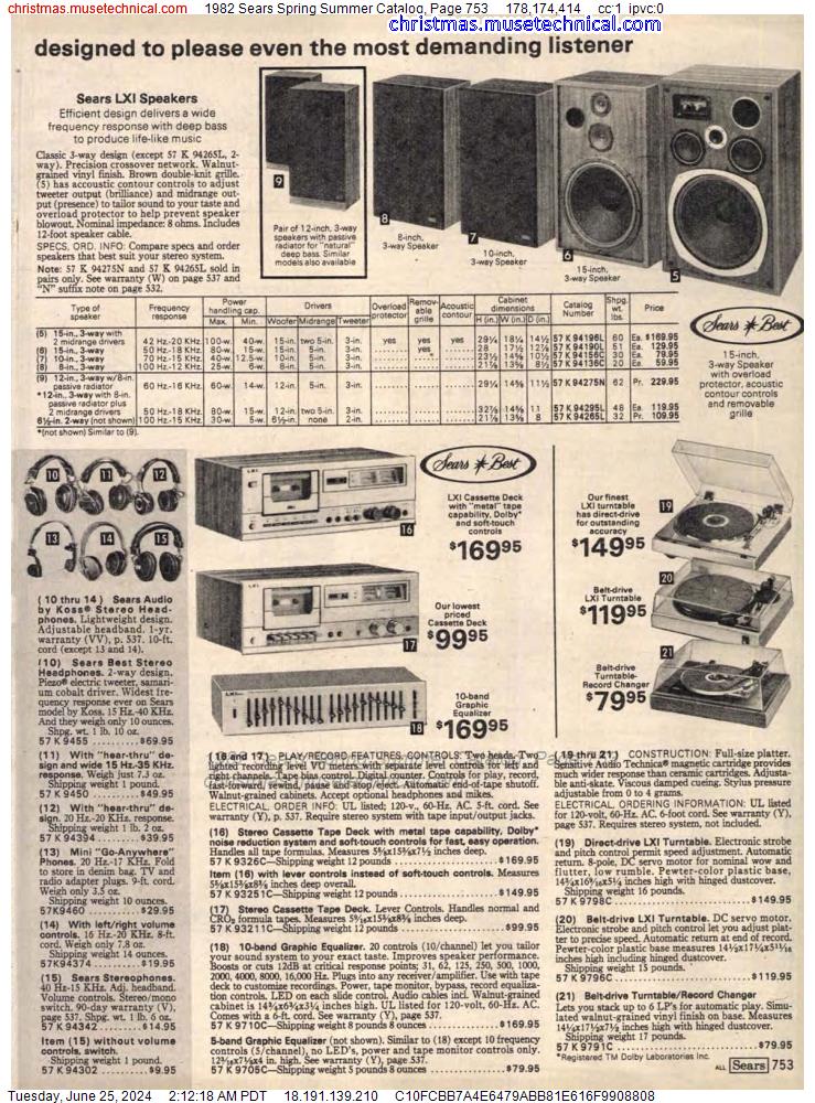 1982 Sears Spring Summer Catalog, Page 753