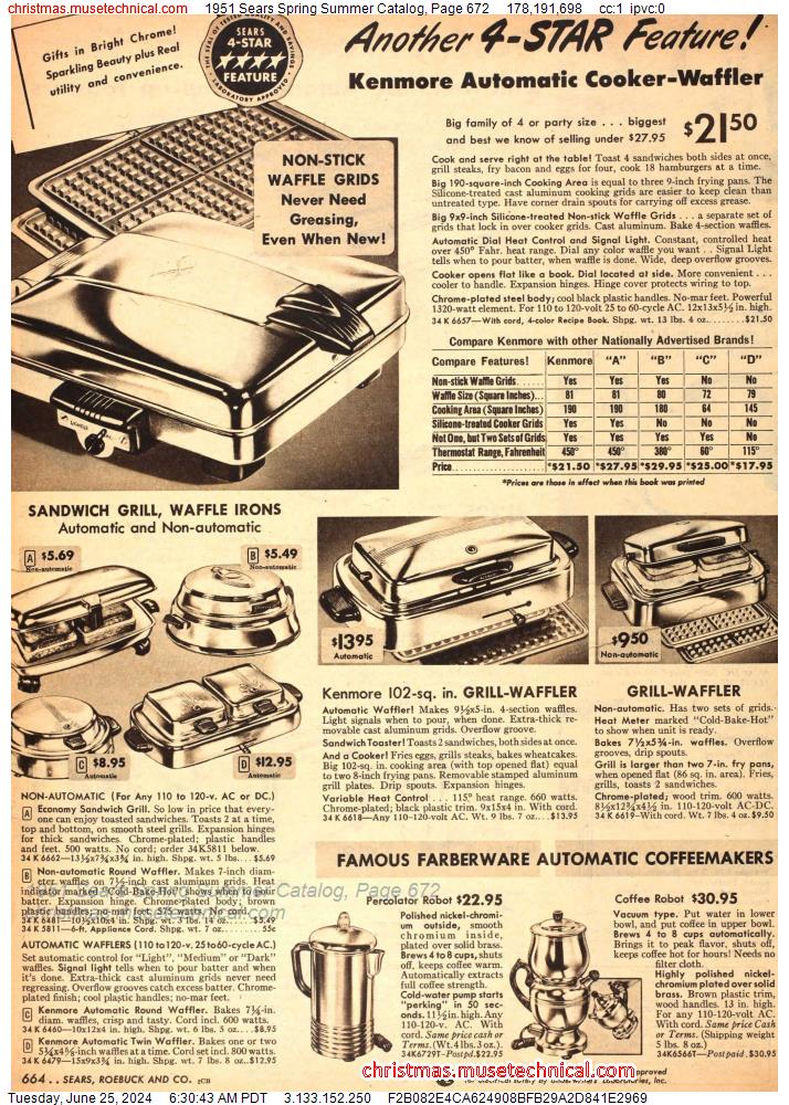 1951 Sears Spring Summer Catalog, Page 672