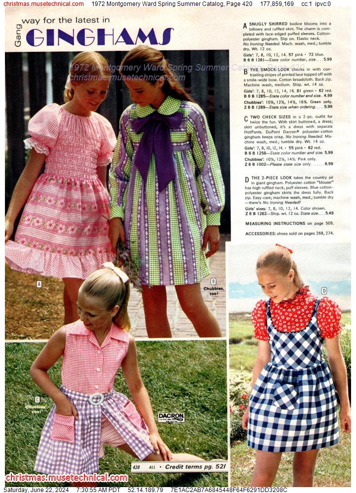 1972 Montgomery Ward Spring Summer Catalog, Page 420