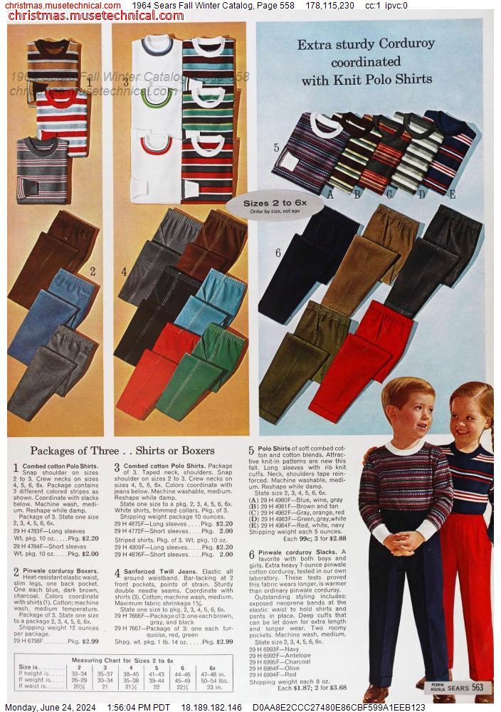 1964 Sears Fall Winter Catalog, Page 558