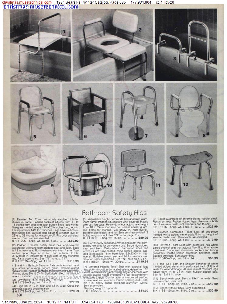 1984 Sears Fall Winter Catalog, Page 685