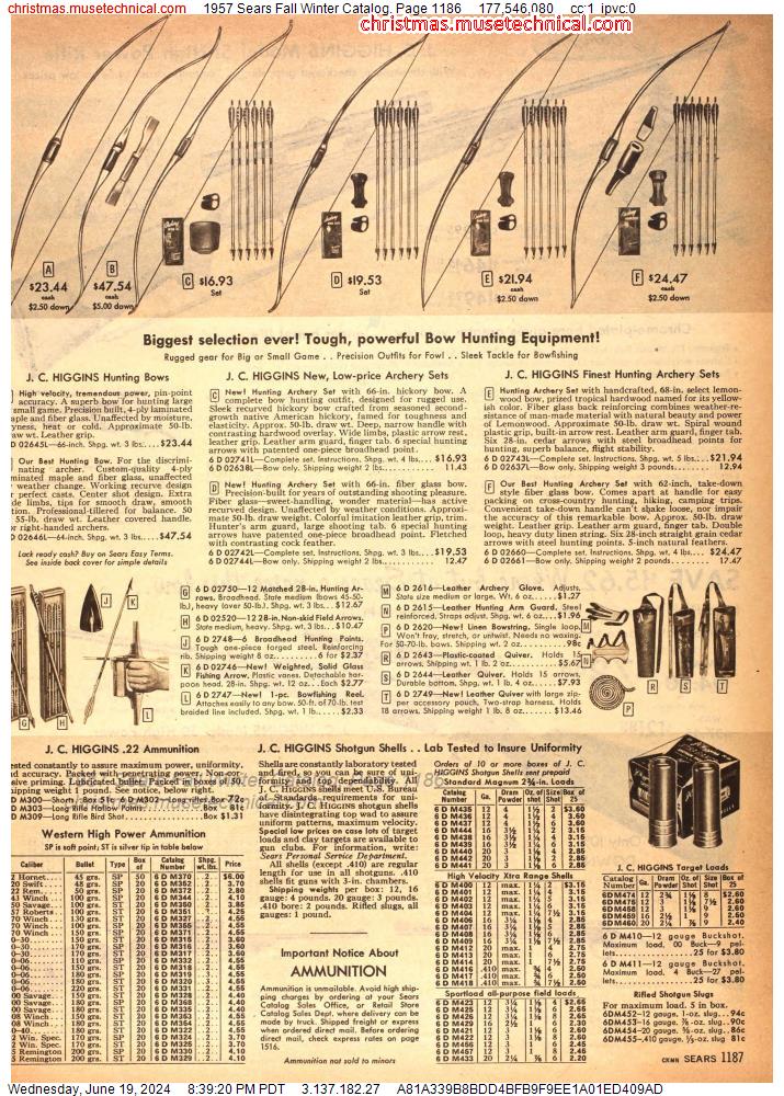 1957 Sears Fall Winter Catalog, Page 1186