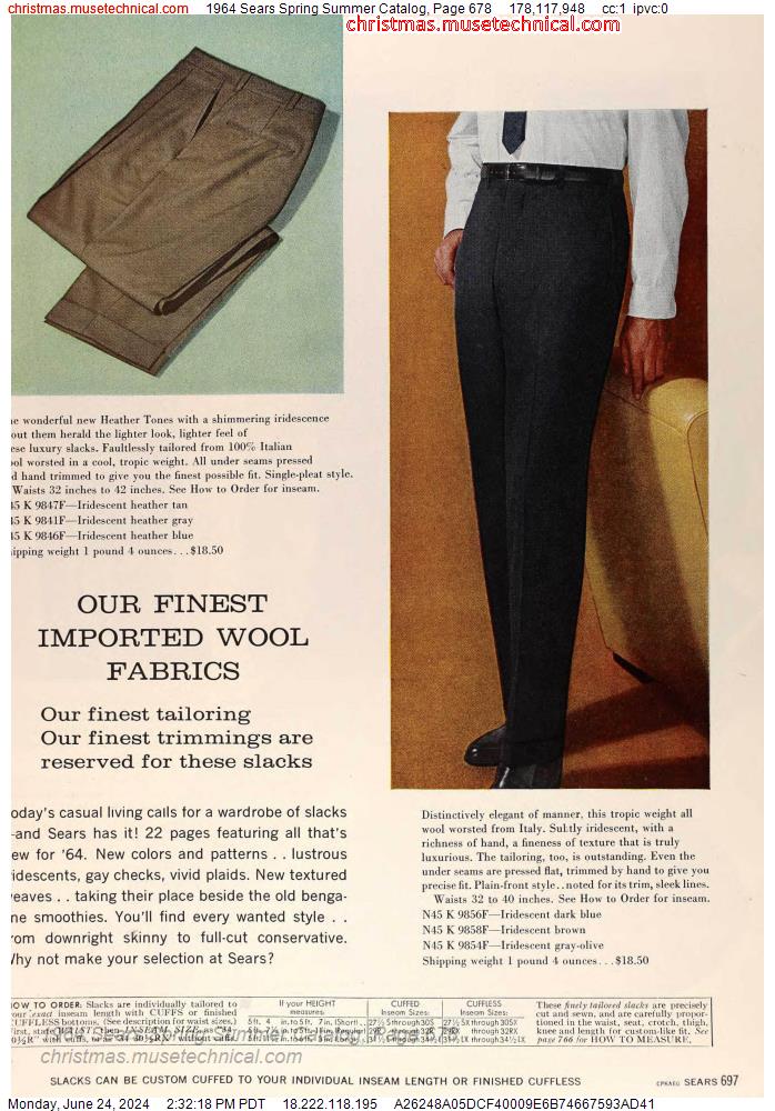 1964 Sears Spring Summer Catalog, Page 678