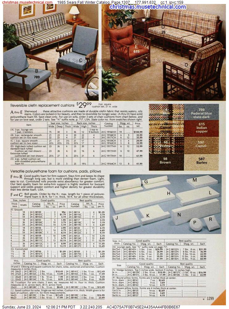 1985 Sears Fall Winter Catalog, Page 1307