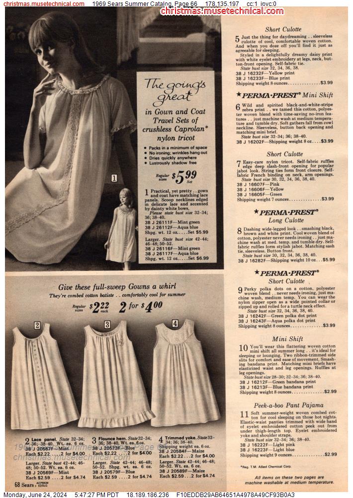 1969 Sears Summer Catalog, Page 66