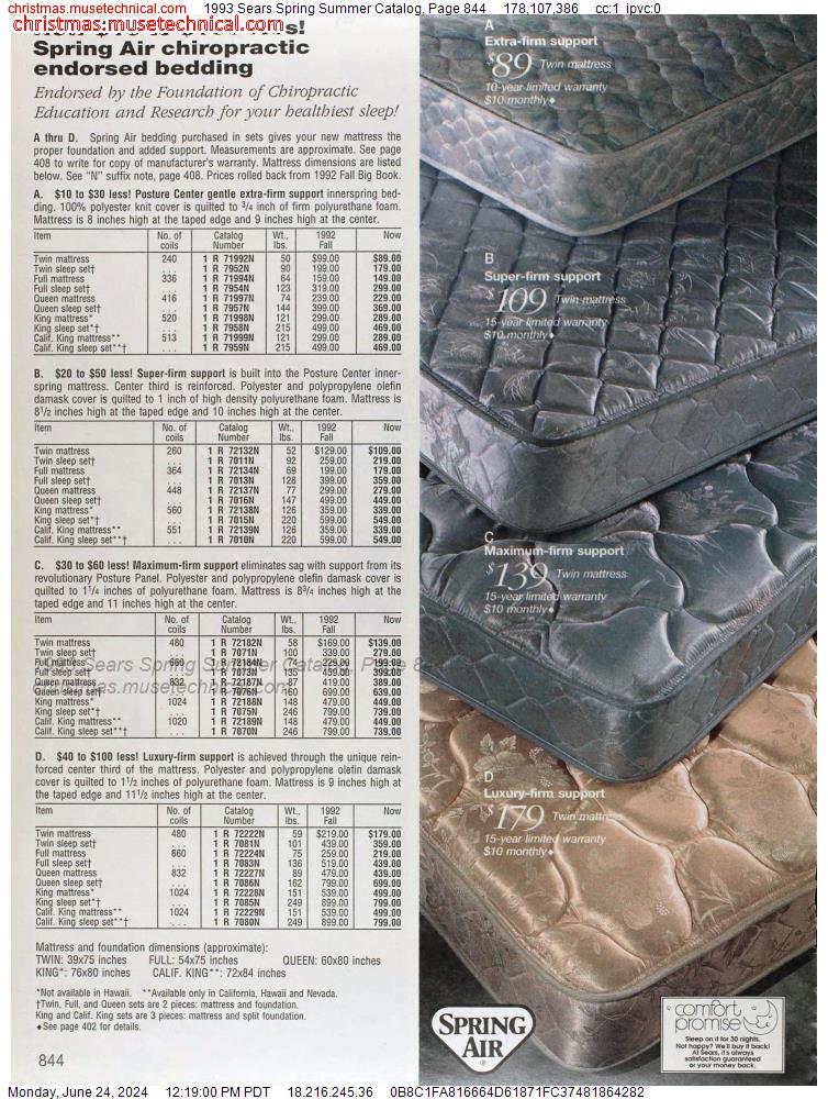 1993 Sears Spring Summer Catalog, Page 844