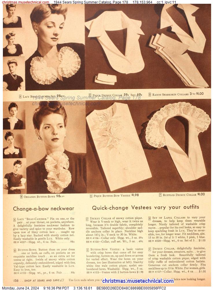 1944 Sears Spring Summer Catalog, Page 178
