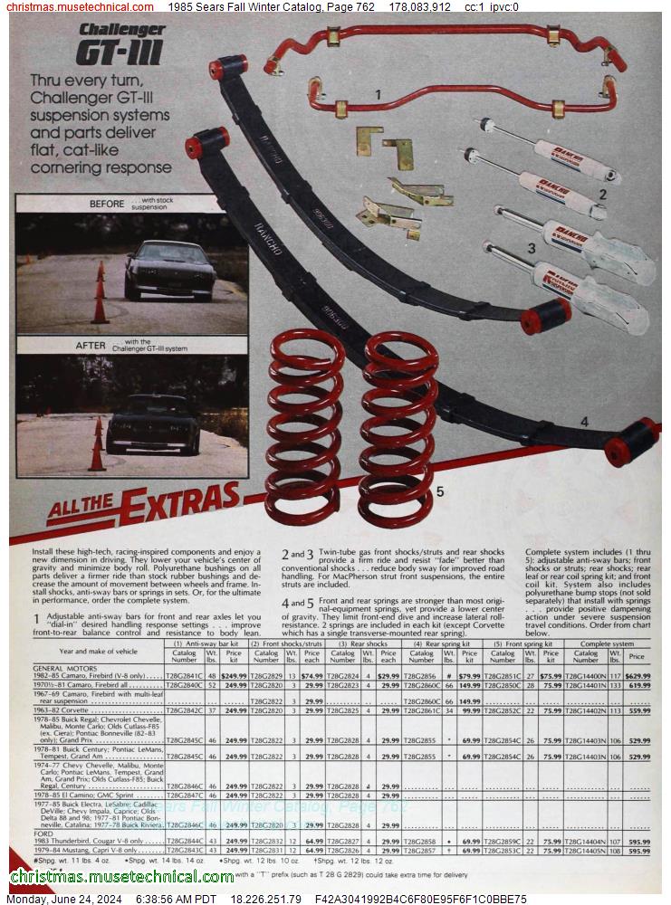 1985 Sears Fall Winter Catalog, Page 762