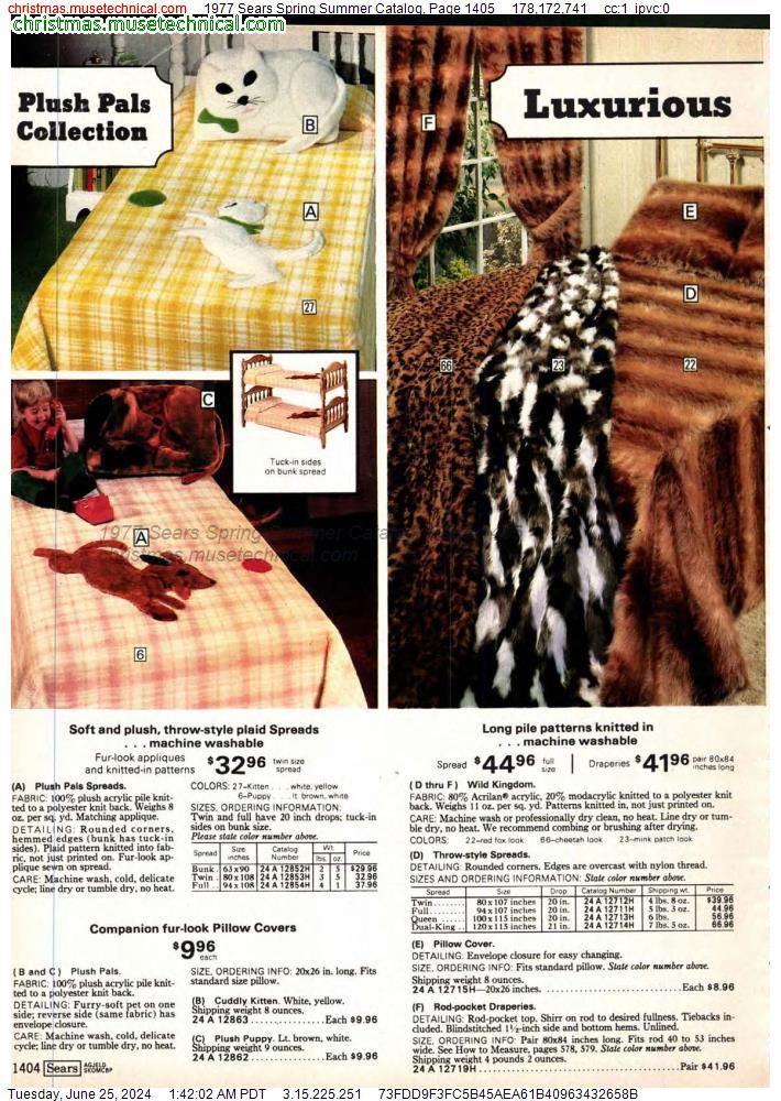 1977 Sears Spring Summer Catalog, Page 1405