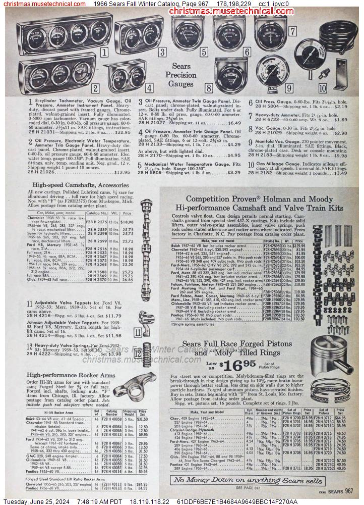 1966 Sears Fall Winter Catalog, Page 967