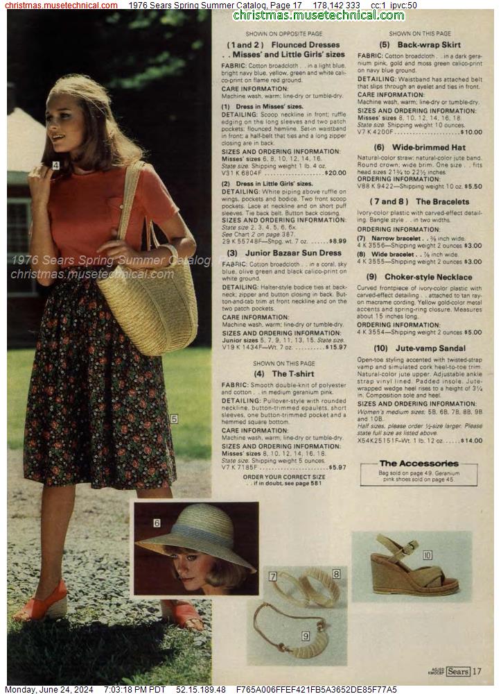 1976 Sears Spring Summer Catalog, Page 17