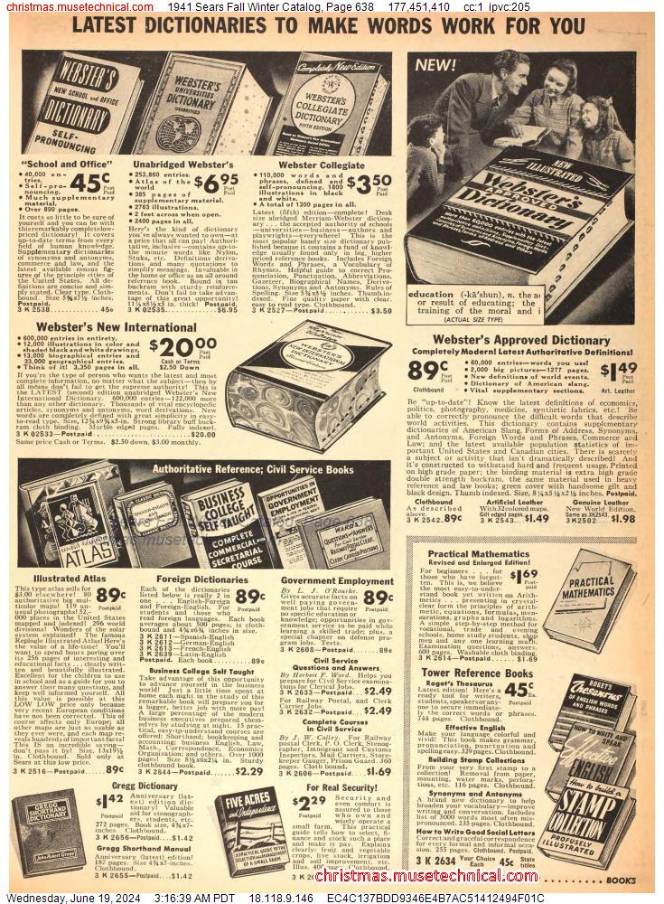 1941 Sears Fall Winter Catalog, Page 638