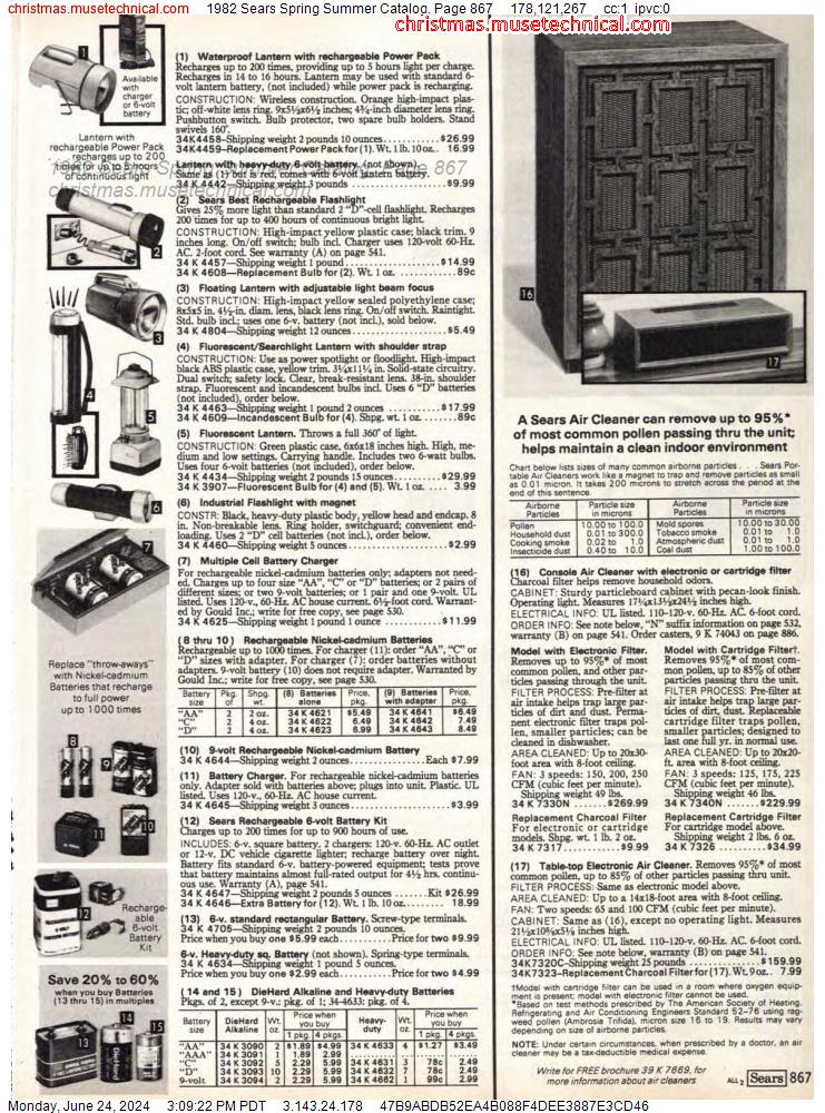 1982 Sears Spring Summer Catalog, Page 867