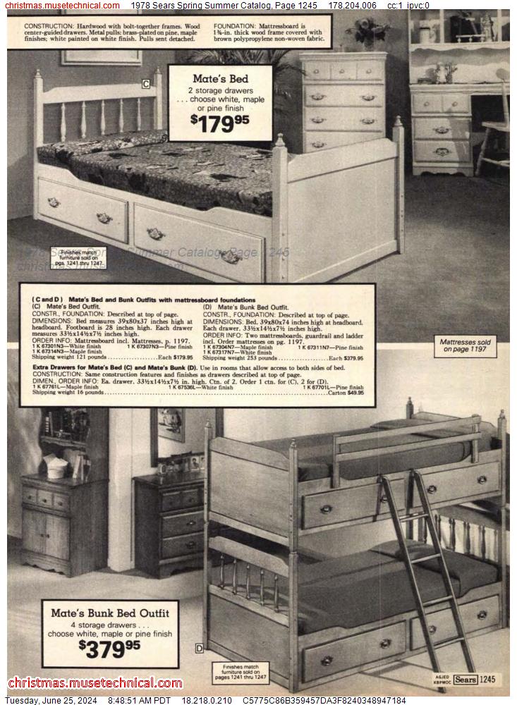 1978 Sears Spring Summer Catalog, Page 1245