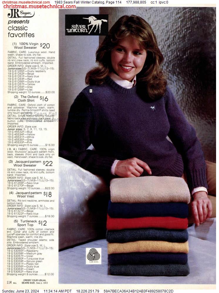 1983 Sears Fall Winter Catalog, Page 114