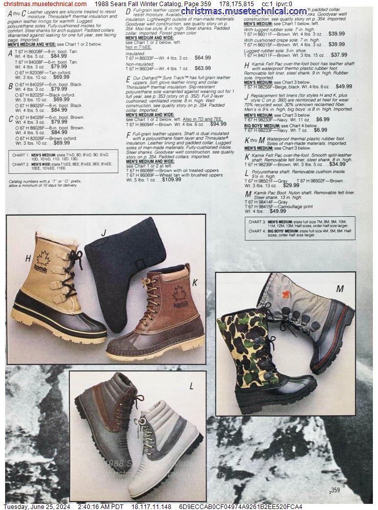 1988 Sears Fall Winter Catalog, Page 359