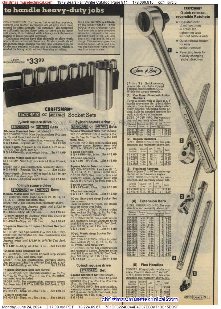 1979 Sears Fall Winter Catalog, Page 911