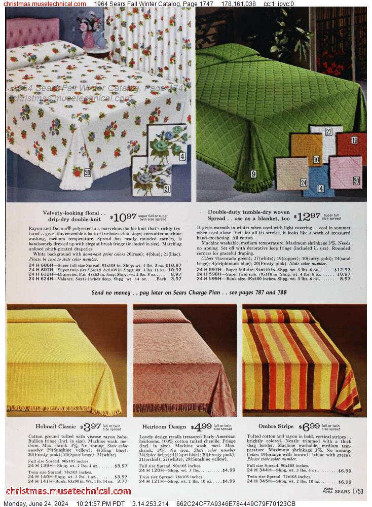 1964 Sears Fall Winter Catalog, Page 1747