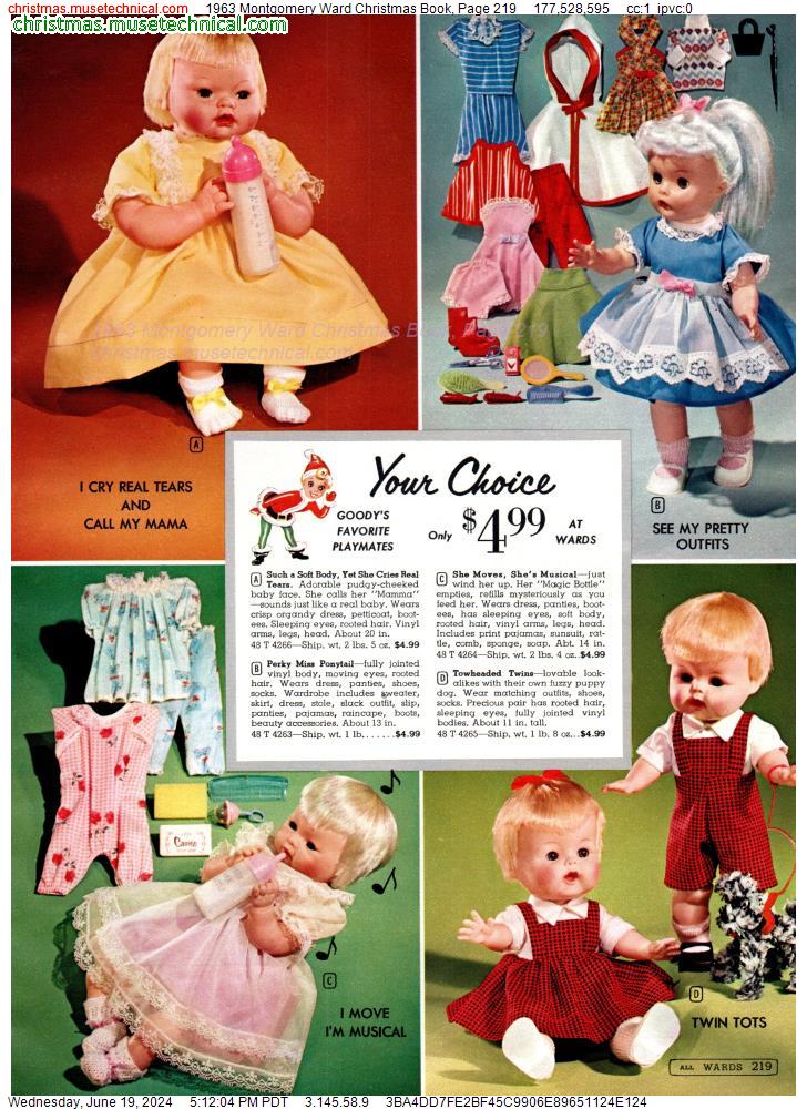 1963 Montgomery Ward Christmas Book, Page 219