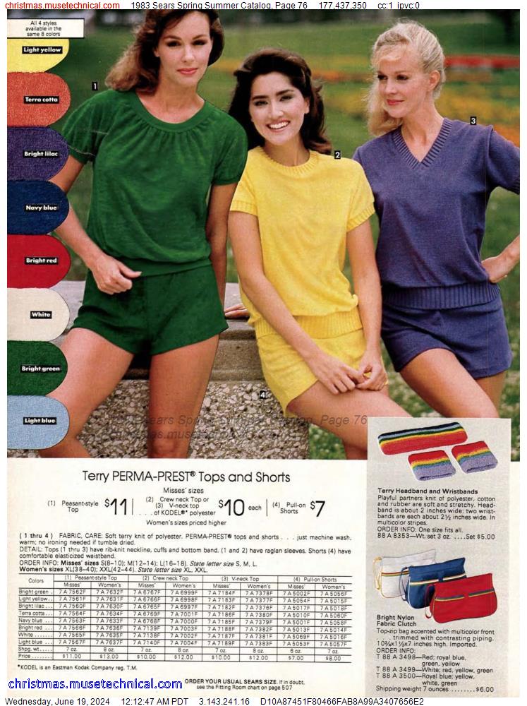 1983 Sears Spring Summer Catalog, Page 76