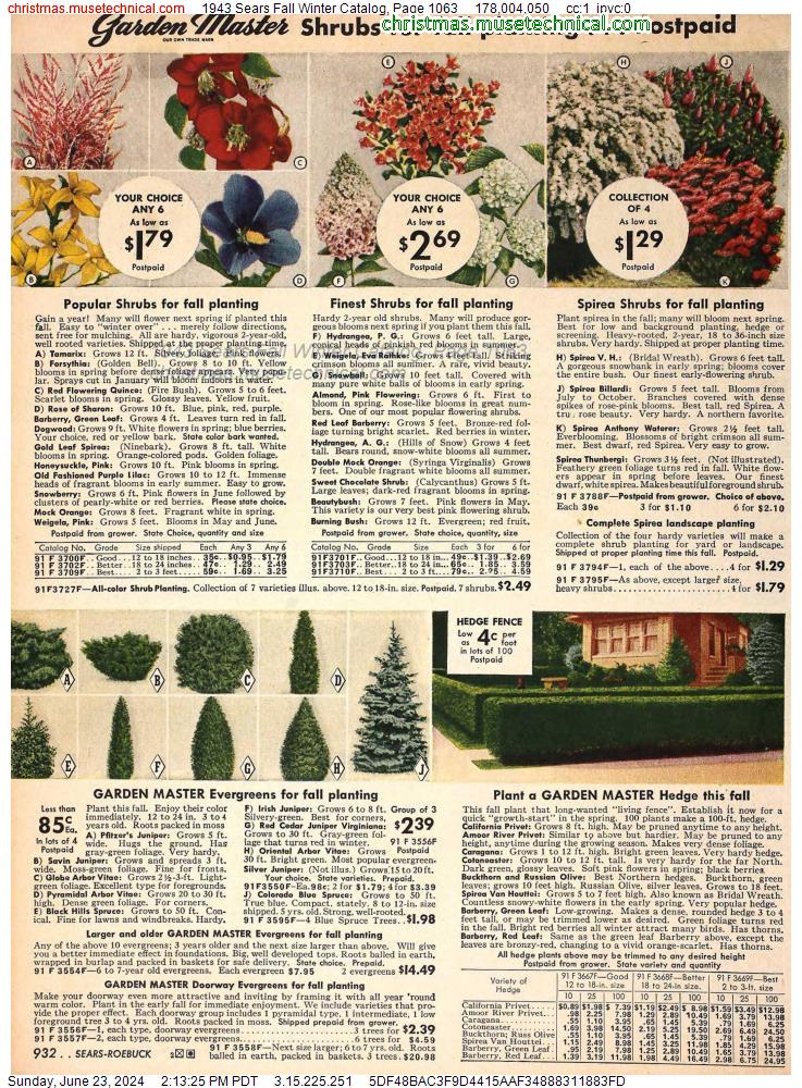 1943 Sears Fall Winter Catalog, Page 1063