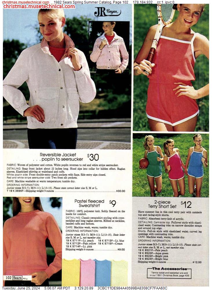 1982 Sears Spring Summer Catalog, Page 102