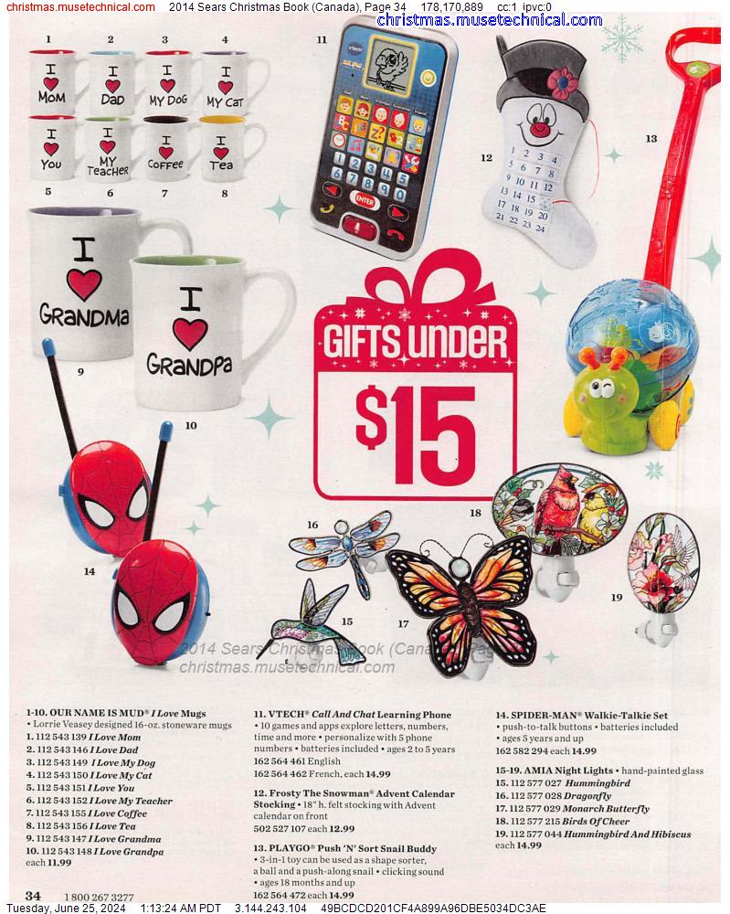 2014 Sears Christmas Book (Canada), Page 34