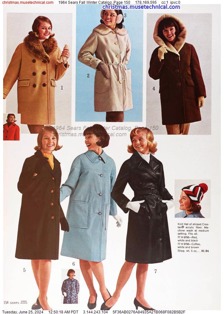 1964 Sears Fall Winter Catalog, Page 150