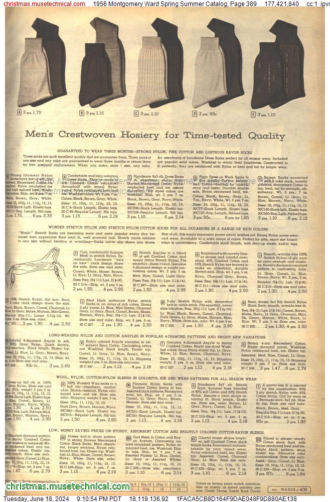1956 Montgomery Ward Spring Summer Catalog, Page 389