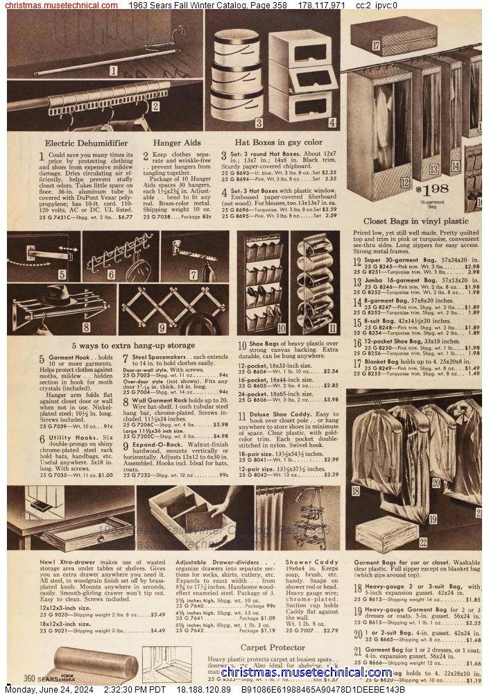 1963 Sears Fall Winter Catalog, Page 358
