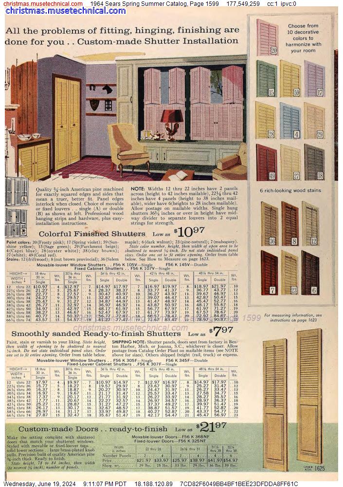 1964 Sears Spring Summer Catalog, Page 1599