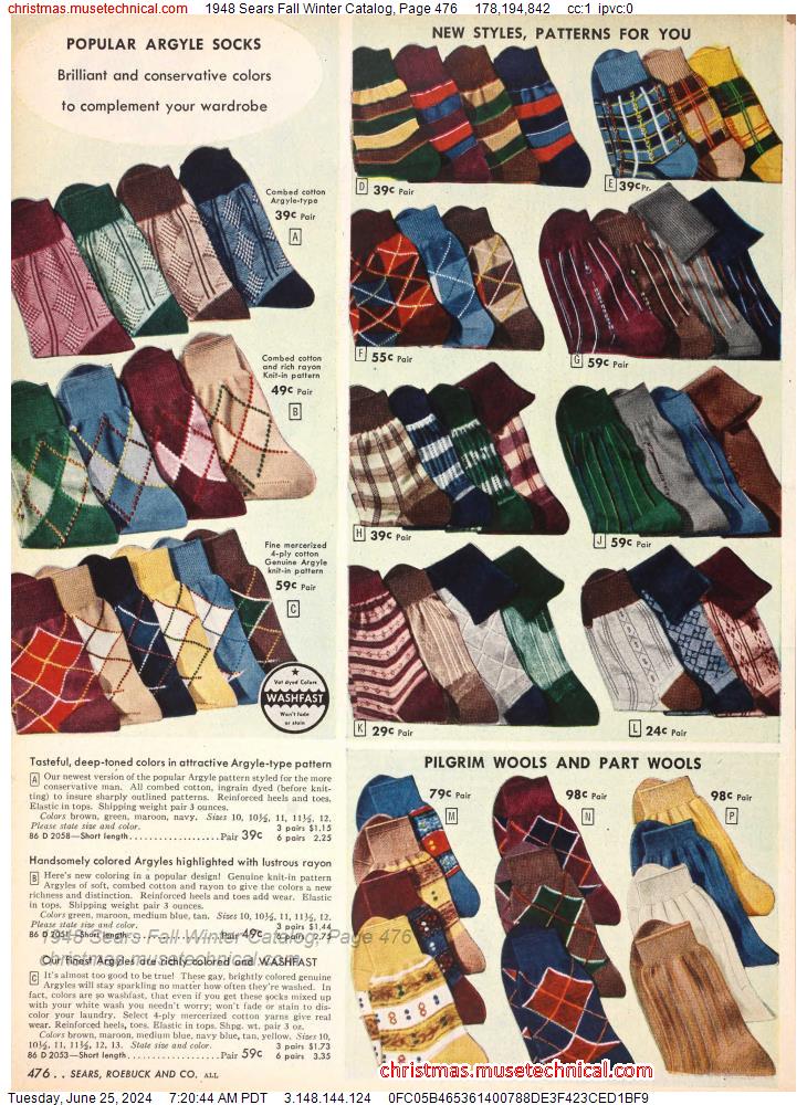 1948 Sears Fall Winter Catalog, Page 476
