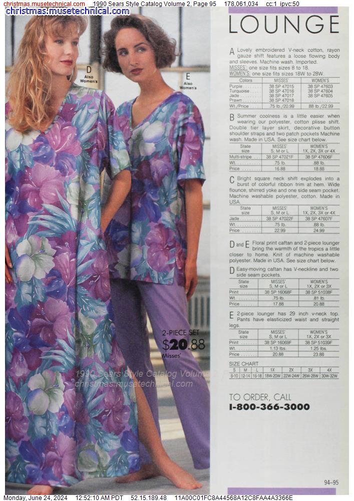 1990 Sears Style Catalog Volume 2, Page 95