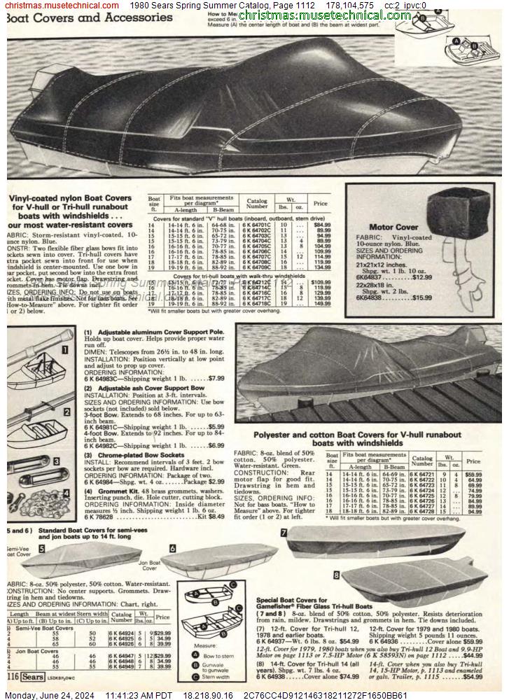 1980 Sears Spring Summer Catalog, Page 1112